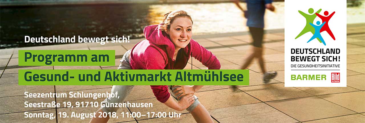 Gesund- und Aktivmarkt Altmühlsee - Sonntag, 19. August 2018 - Bild: BARMER
